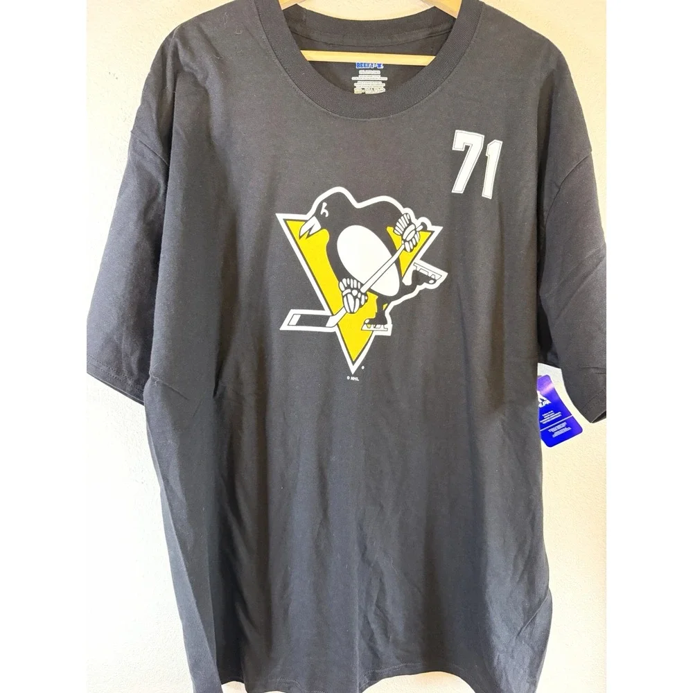 NWT Hanes Pittsburgh Penguins NHL Malkin #71 T-Shirt 2XL Black